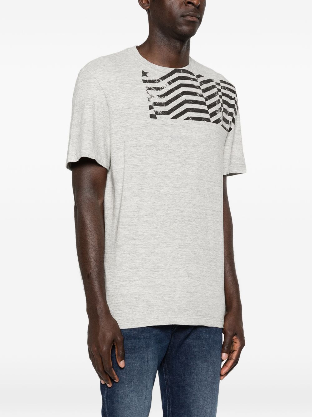 T-shirt a manica corta in grigio Golden goose - unisex 