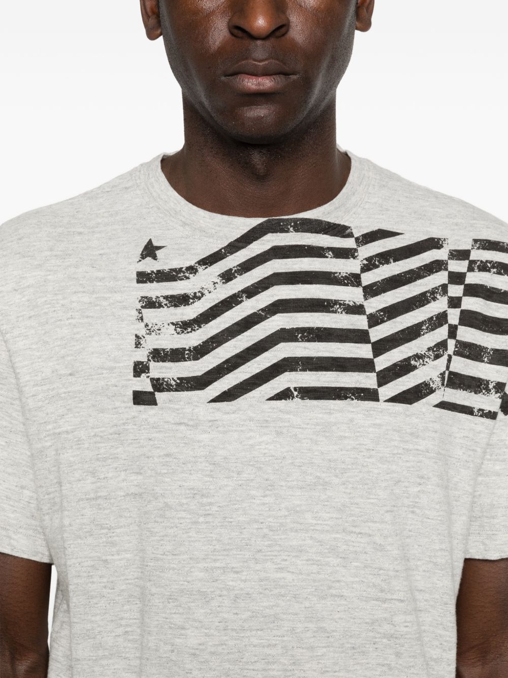 T-shirt a manica corta in grigio Golden goose - unisex 