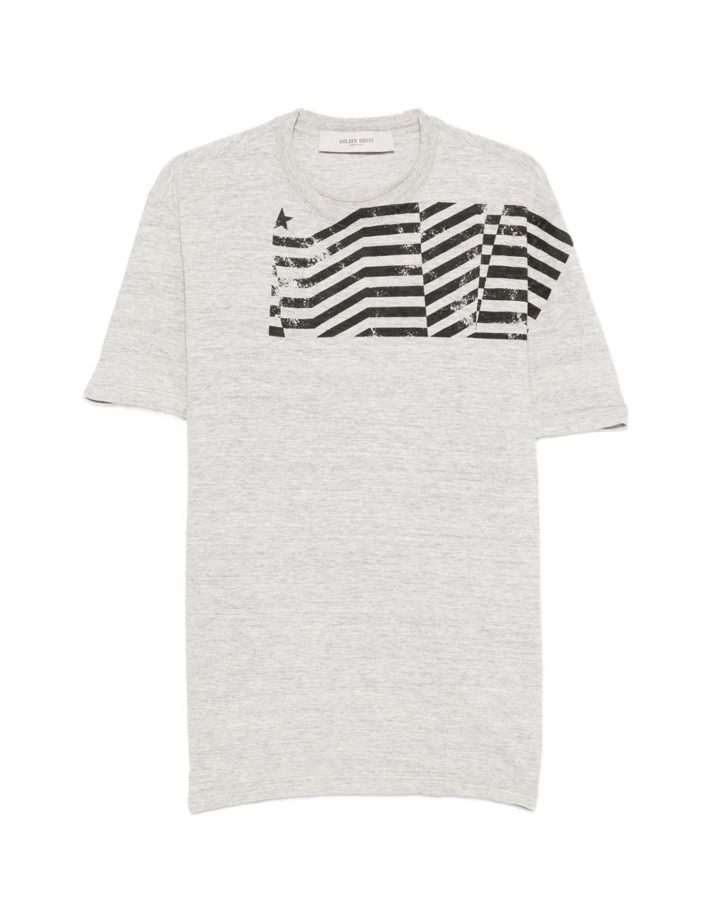 T-shirt a manica corta in grigio Golden goose - unisex 