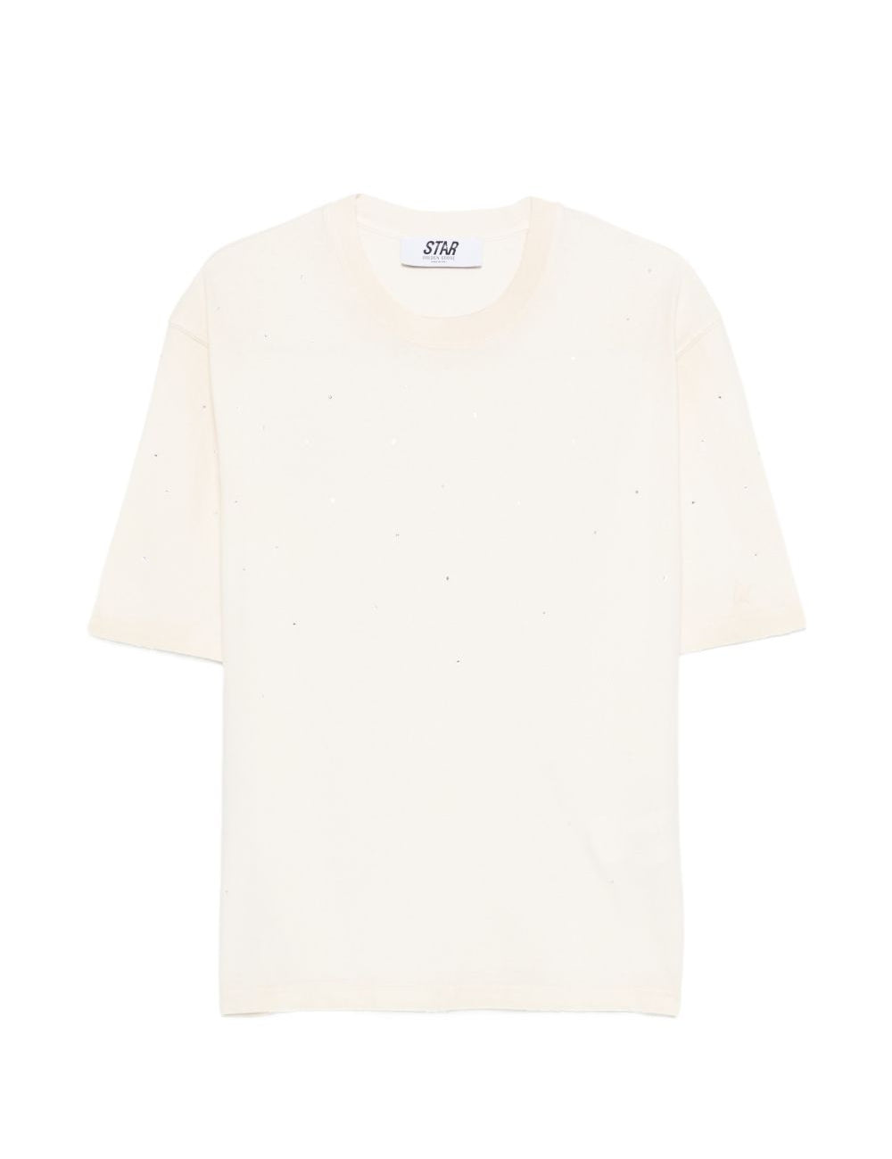 T-shirt con decorazione in bianco Golden goose - unisex 