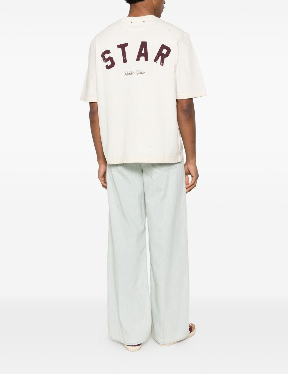 T-shirt con decorazione in bianco Golden goose - unisex 