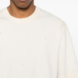 T-shirt con decorazione in bianco Golden goose - unisex 