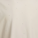 T-shirt con logo goffrato in avorio Golden goose - unisex 