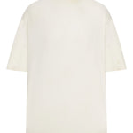 T-shirt con logo goffrato in avorio Golden goose - unisex 