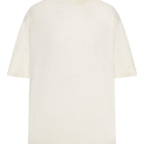 T-shirt con logo goffrato in avorio Golden goose - unisex 