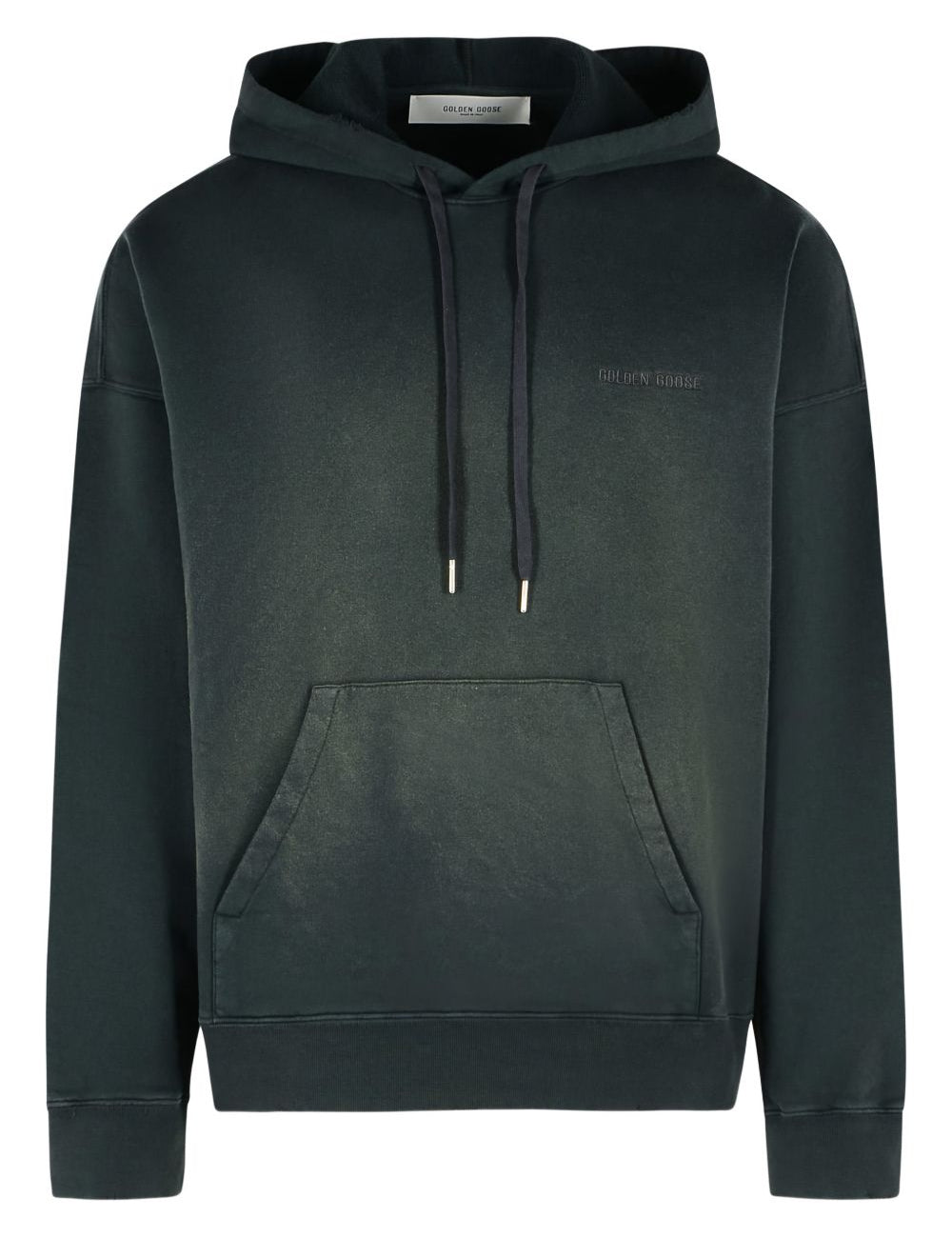 Felpa con cappuccio journey in nero Golden goose - unisex 