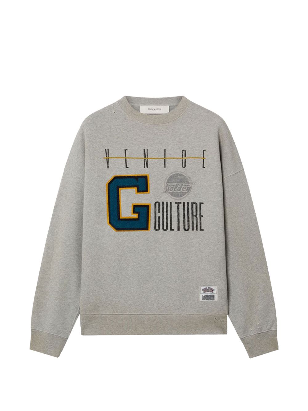 Felpa stampata in grigio Golden goose - unisex 