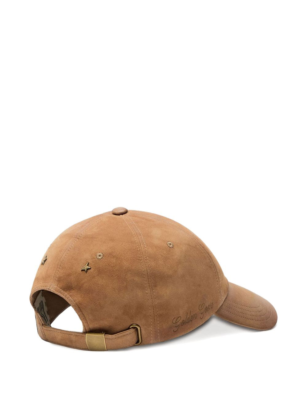 Cappello in camoscio con borchie in marrone Golden goose - unisex 
