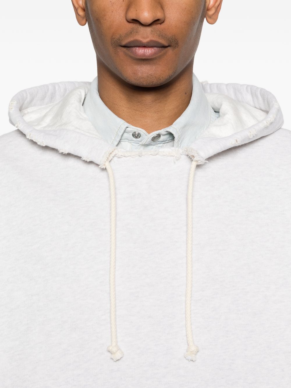 Felpa con cappuccio e tasca in grigio Golden goose - unisex 