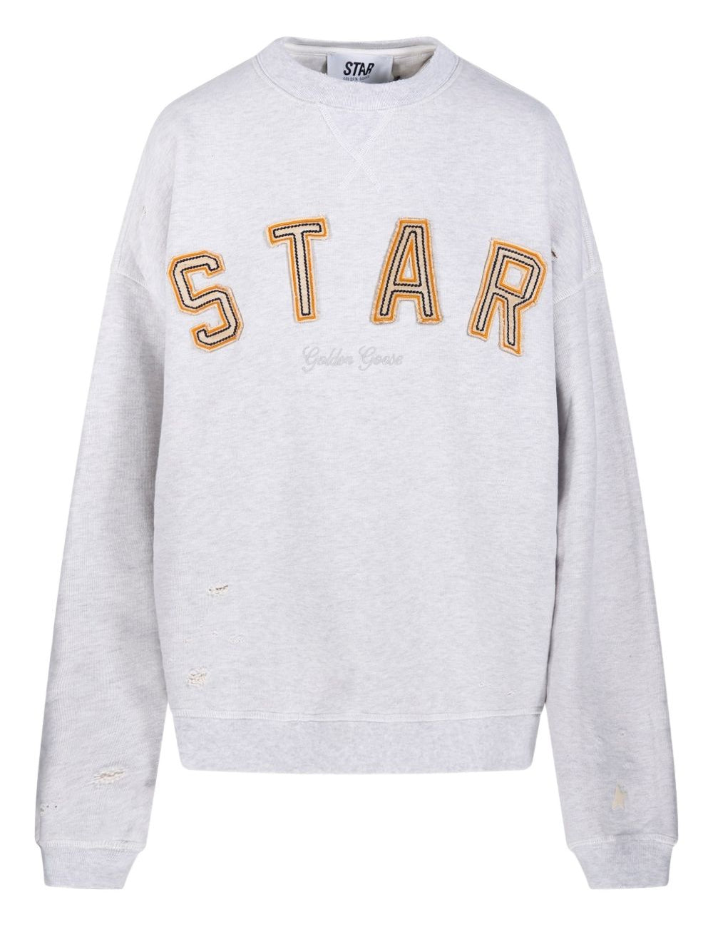 Felpa con applicazione in grigio Golden goose - unisex 
