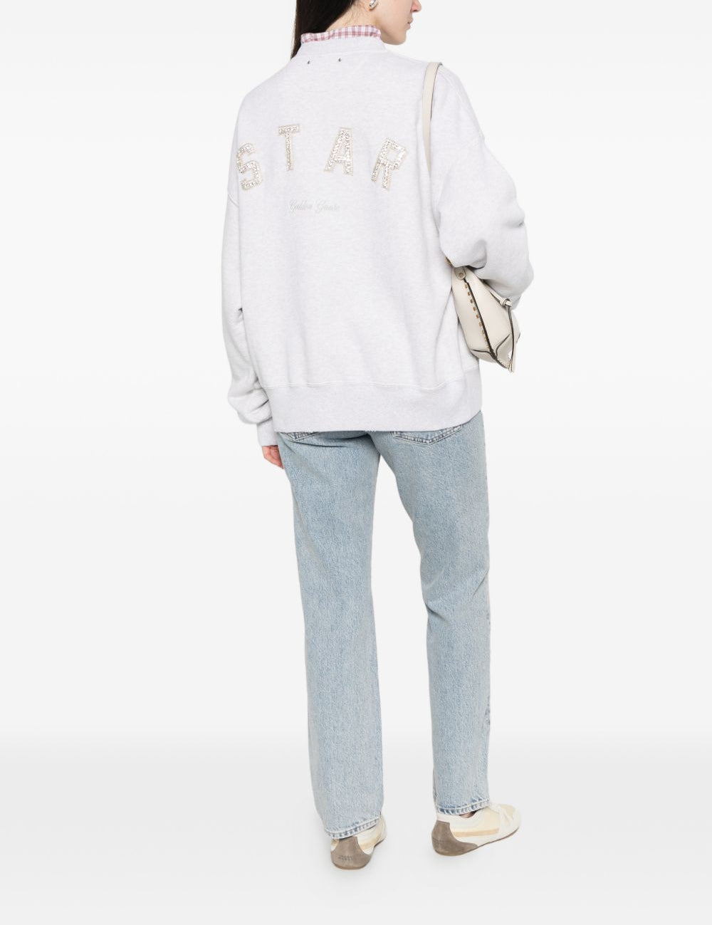 Felpa doppio strato star in bianco Golden goose - unisex 