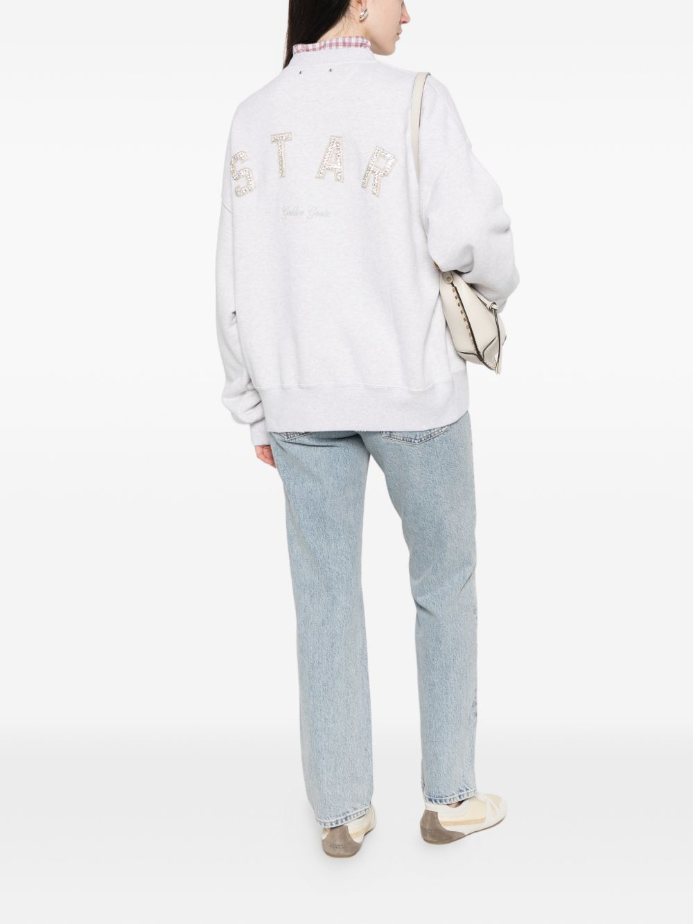 Felpa doppio strato star in bianco Golden goose - unisex 
