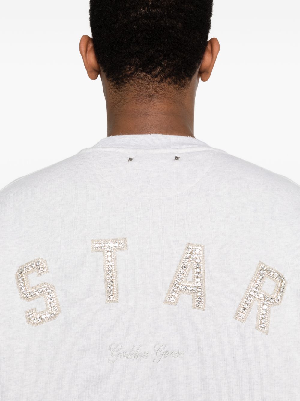 Felpa doppio strato star in bianco Golden goose - unisex 