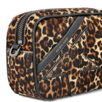 Borsa a tracolla Star mini con stampa leopardata in marrone Golden goose - donna 