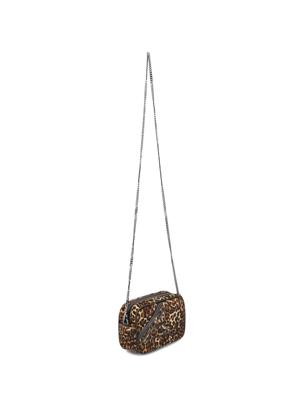 Borsa a tracolla Star mini con stampa leopardata in marrone Golden goose - donna 