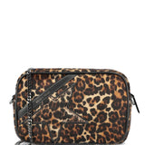 Borsa a tracolla Star mini con stampa leopardata in marrone Golden goose - donna 