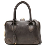 Borsa a mano con chiusura con zip in marrone Golden goose - donna 
