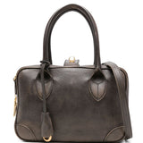 Borsa a mano con chiusura con zip in marrone Golden goose - donna 