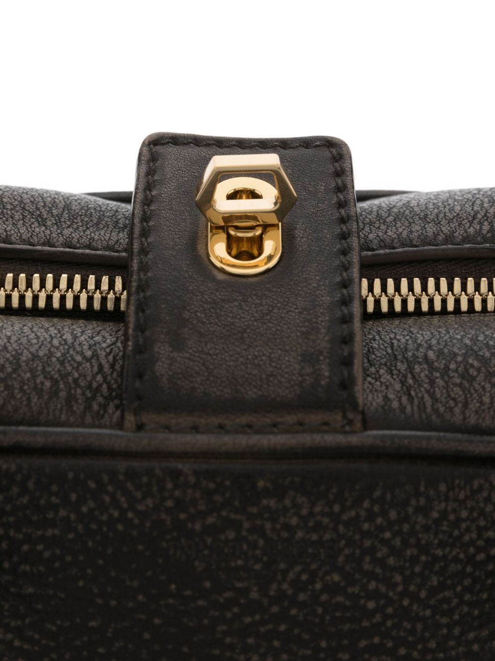 Borsa a mano con chiusura con zip in marrone Golden goose - donna 