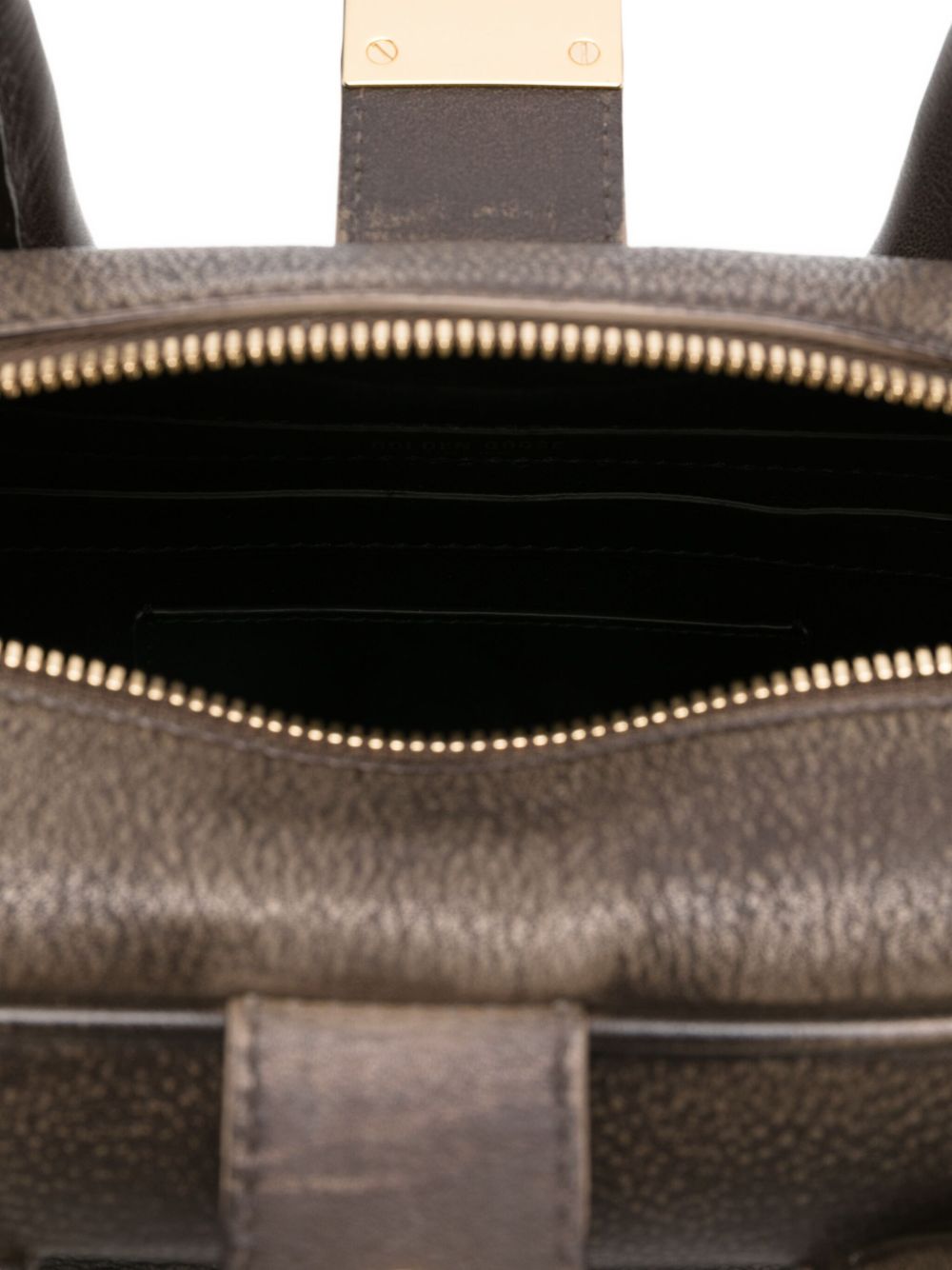 Borsa a mano con chiusura con zip in marrone Golden goose - donna 