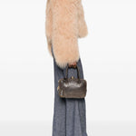Borsa a mano con chiusura con zip in marrone Golden goose - donna 