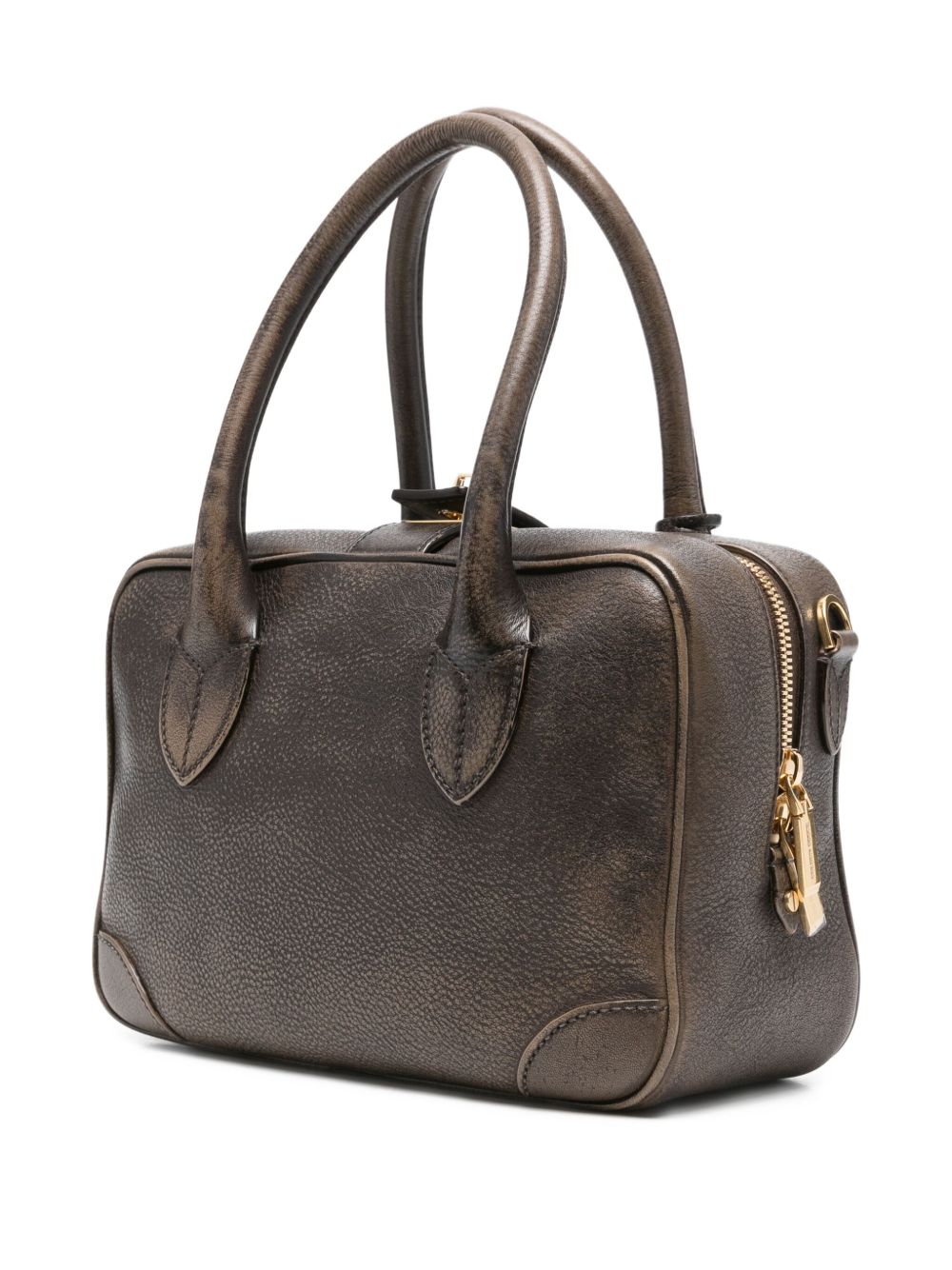Borsa a mano con chiusura con zip in marrone Golden goose - donna 