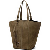 Borsa TOTE shopping 24.7 in pelle scamosciata marrone - Golden Goose - donna 