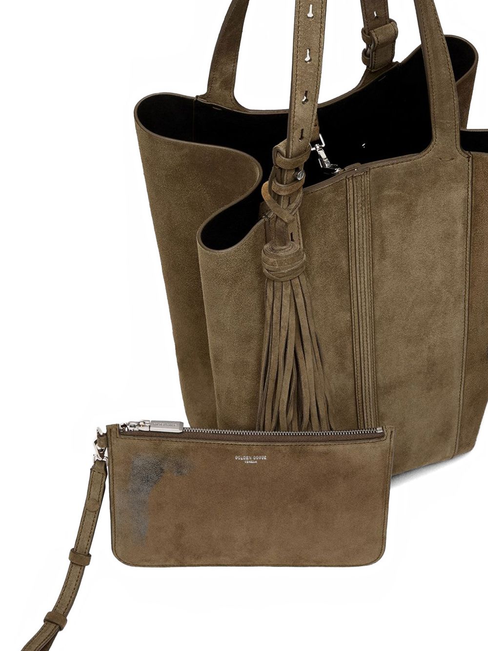 Borsa TOTE shopping 24.7 in pelle scamosciata marrone - Golden Goose - donna 