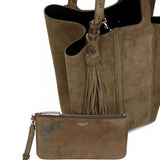 Borsa TOTE shopping 24.7 in pelle scamosciata marrone - Golden Goose - donna 