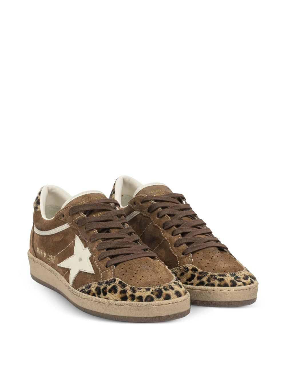Sneakers Ball Star leopardate in marrone Golden goose - donna 
