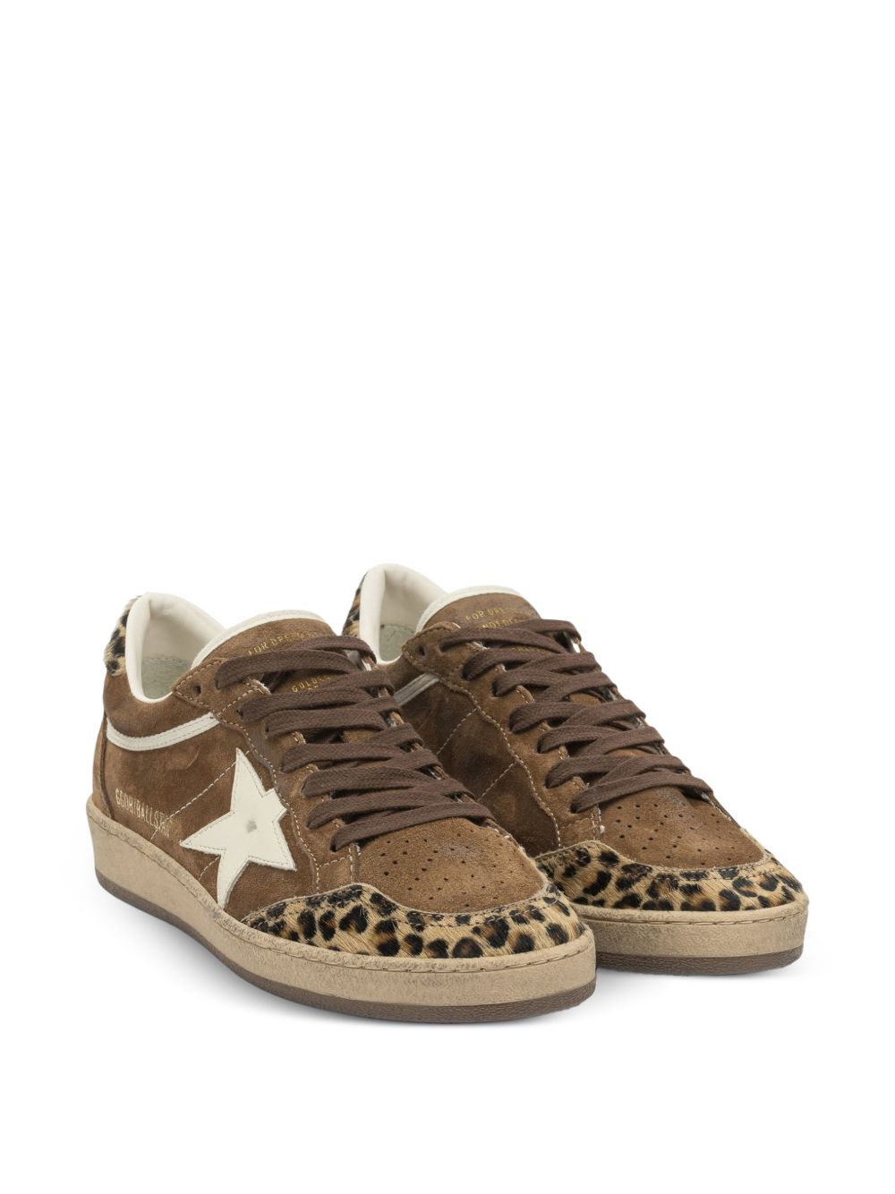 Sneakers Ball Star leopardate in marrone Golden goose - donna 