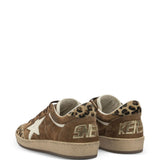 Sneakers Ball Star leopardate in marrone Golden goose - donna 