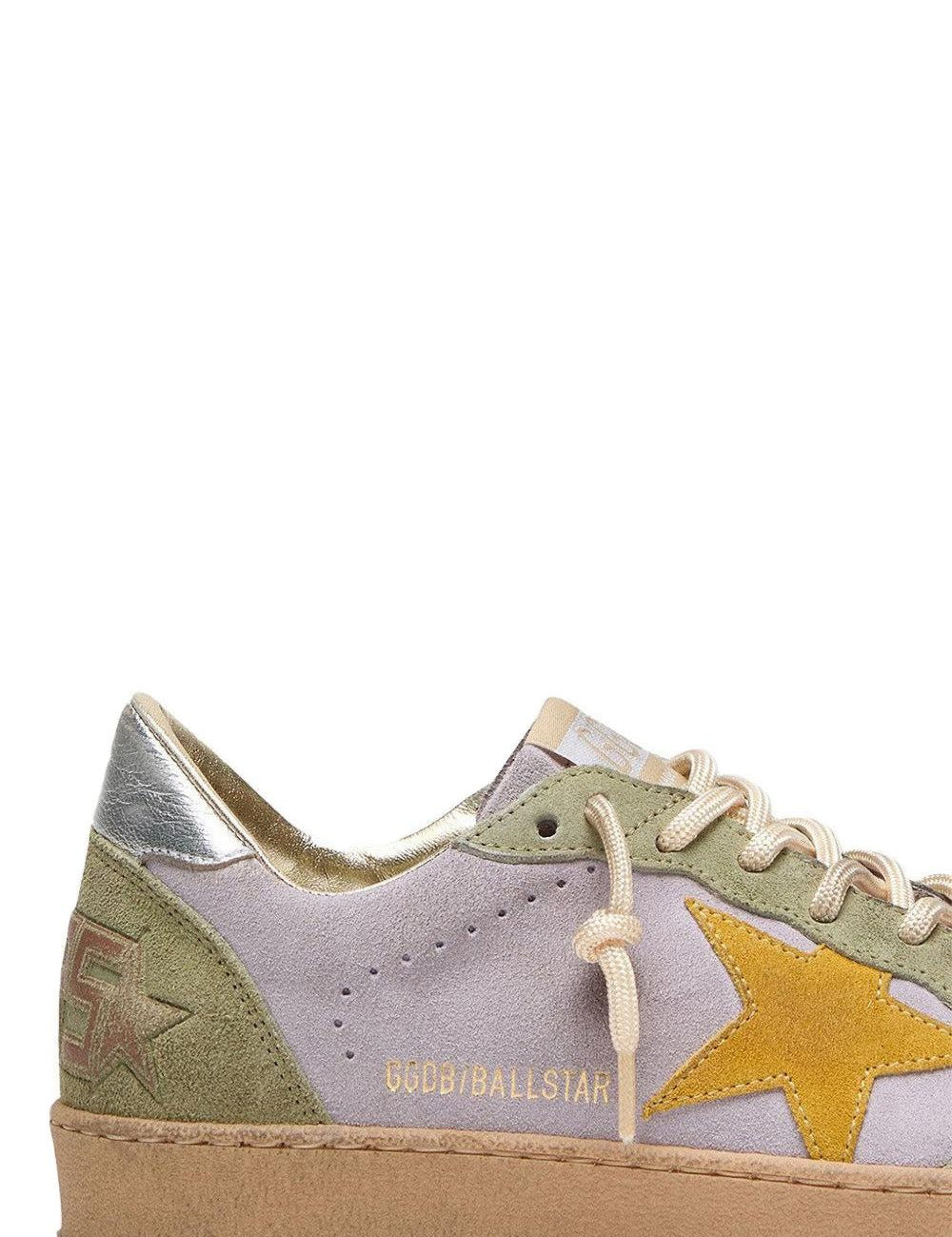 Sneakers Ball Star in viola e verde Golden goose - donna 