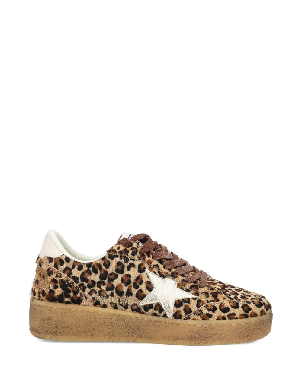 Sneakers con stampa in marrone Golden goose - donna 