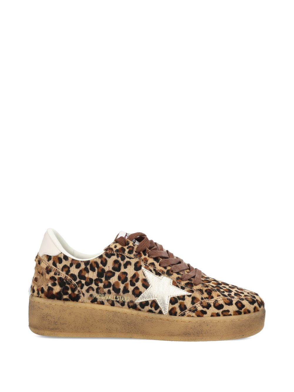 Sneakers con stampa in marrone Golden goose - donna 