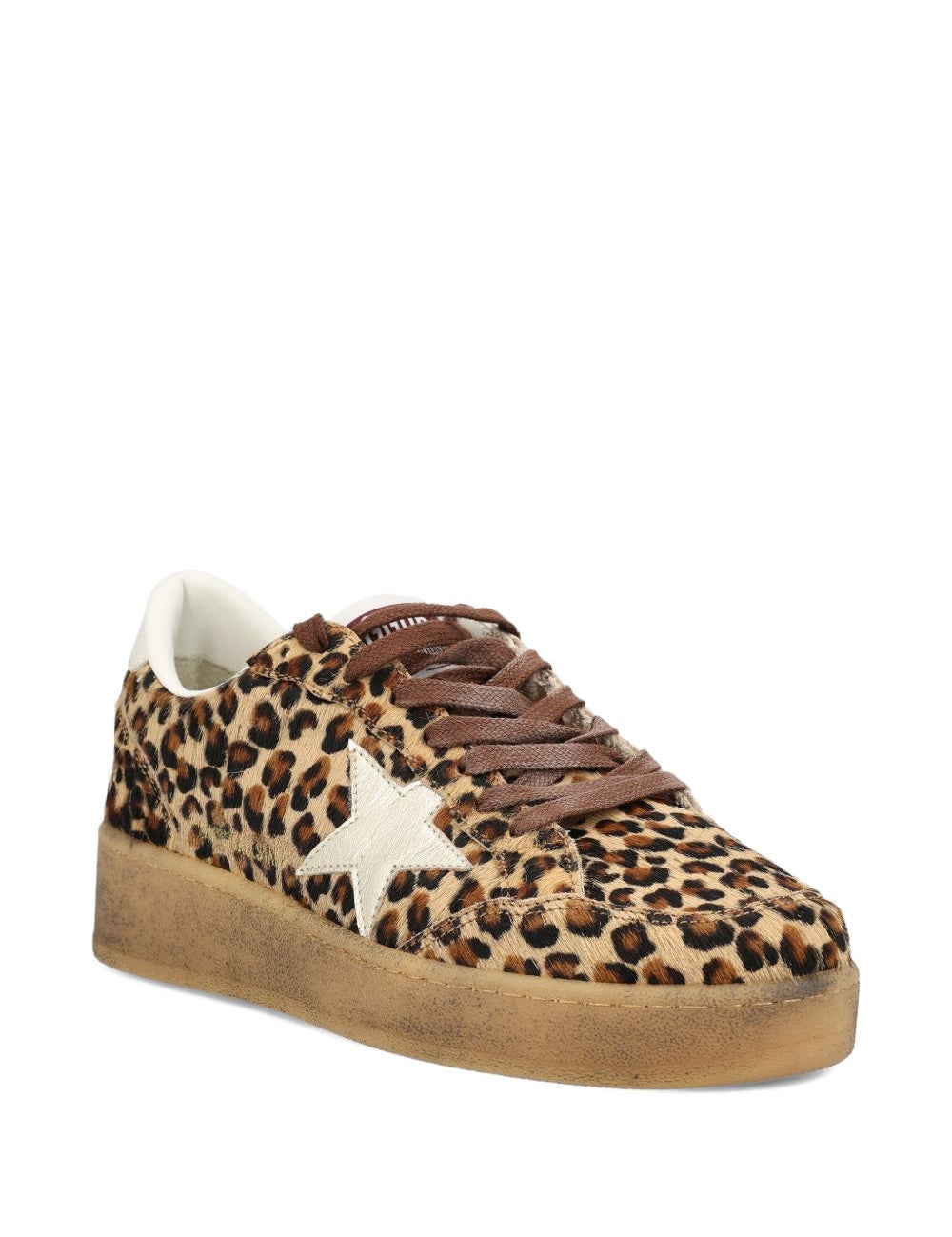 Sneakers con stampa in marrone Golden goose - donna 