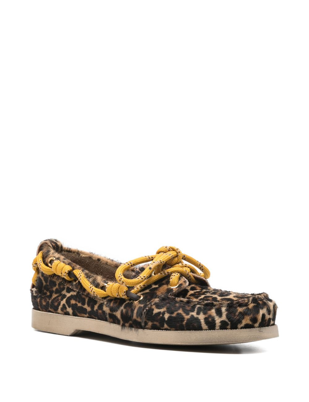 Mocassini cruise con stampa leopardata in marrone Golden goose - donna 