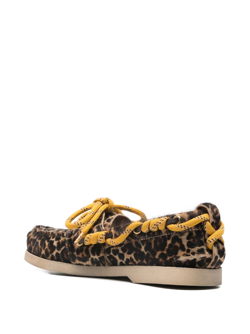 Mocassini cruise con stampa leopardata in marrone Golden goose - donna 
