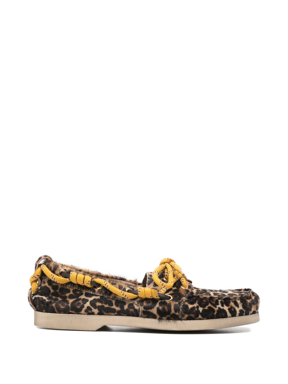 Mocassini cruise con stampa leopardata in marrone Golden goose - donna 