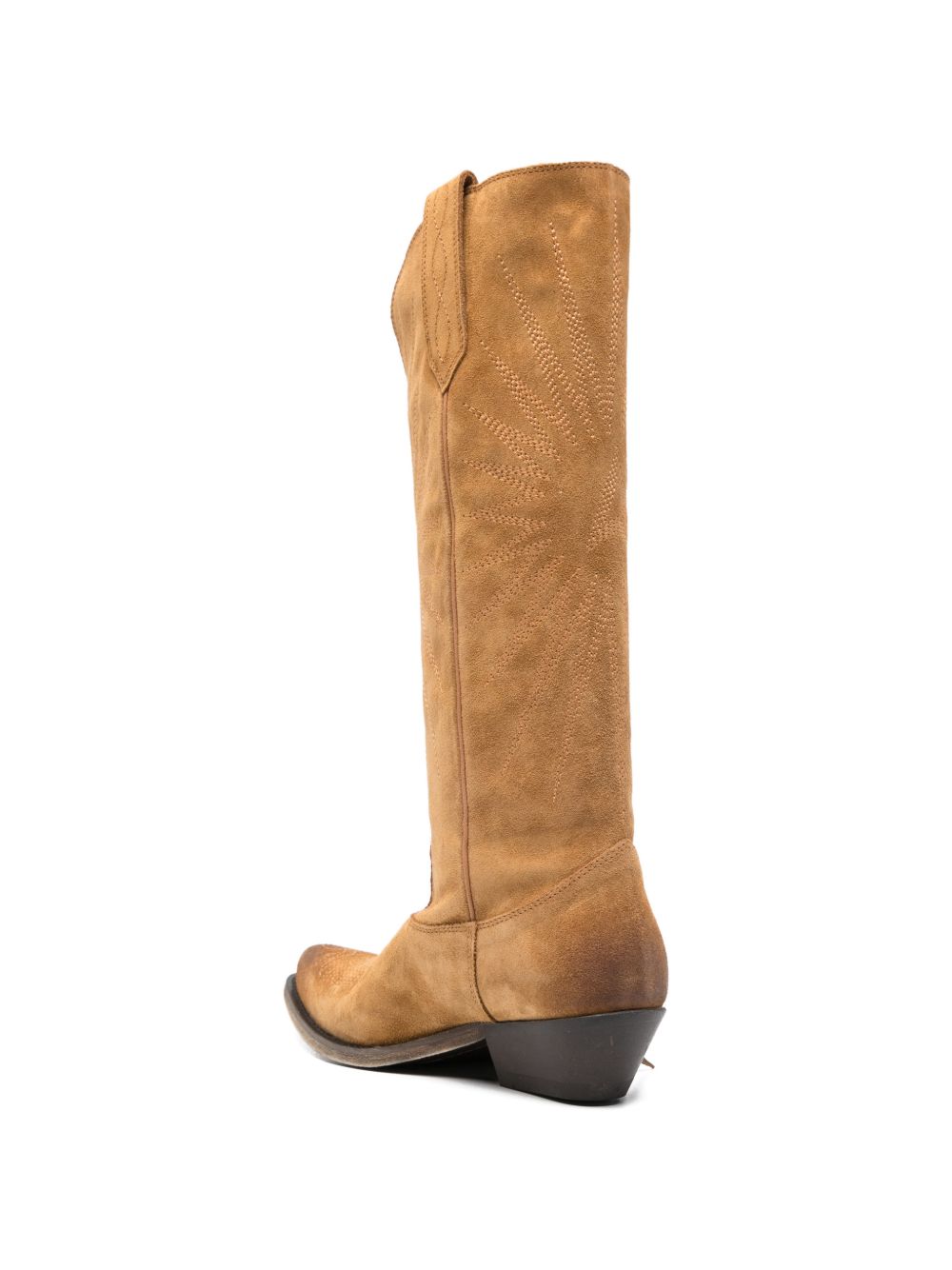 Stivali ricamati con frange in marrone Golden goose - donna 