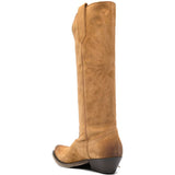 Stivali ricamati con frange in marrone Golden goose - donna 