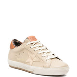 Sneakers super-star con stampa animalier in beige Golden goose - donna 