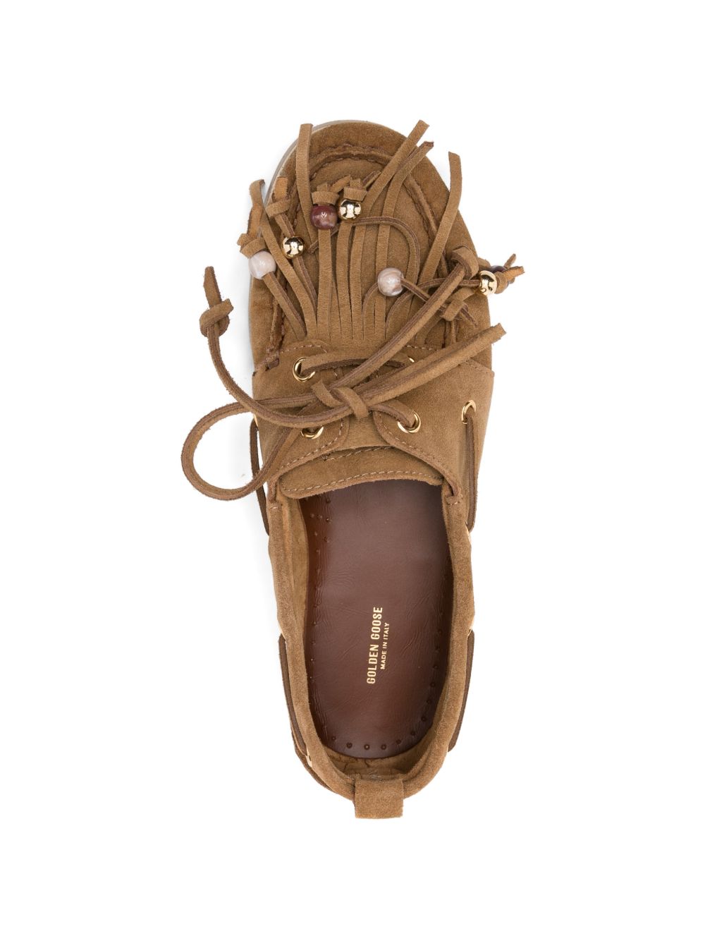 Mocassini cruise con dettaglio a nappa in marrone Golden goose - donna 