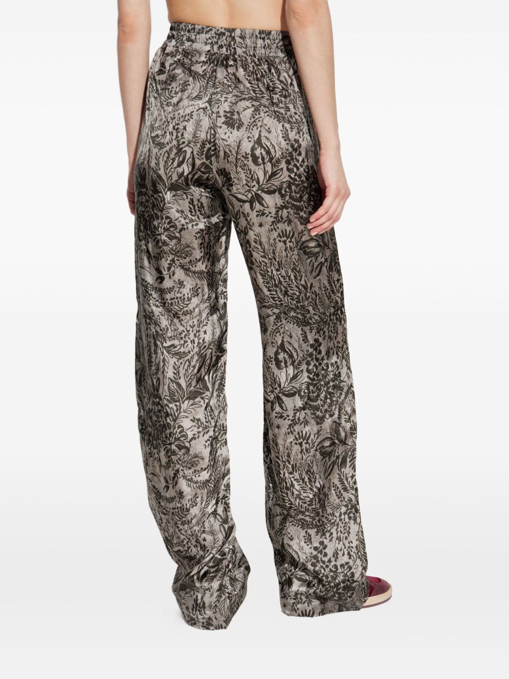 Pantaloni dritti con vita elasticizzata in grigio Golden goose - donna 
