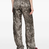 Pantaloni dritti con vita elasticizzata in grigio Golden goose - donna 