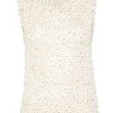 Top Melyssa con paillettes in bianco Golden goose - donna 