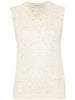 Top Melyssa con paillettes in bianco Golden goose - donna
