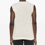 Top Melyssa con paillettes in bianco Golden goose - donna 