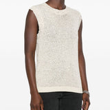 Top Melyssa con paillettes in bianco Golden goose - donna 