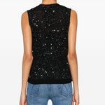 Top in maglia Melyssa con paillettes in nero Golden Goose - donna 